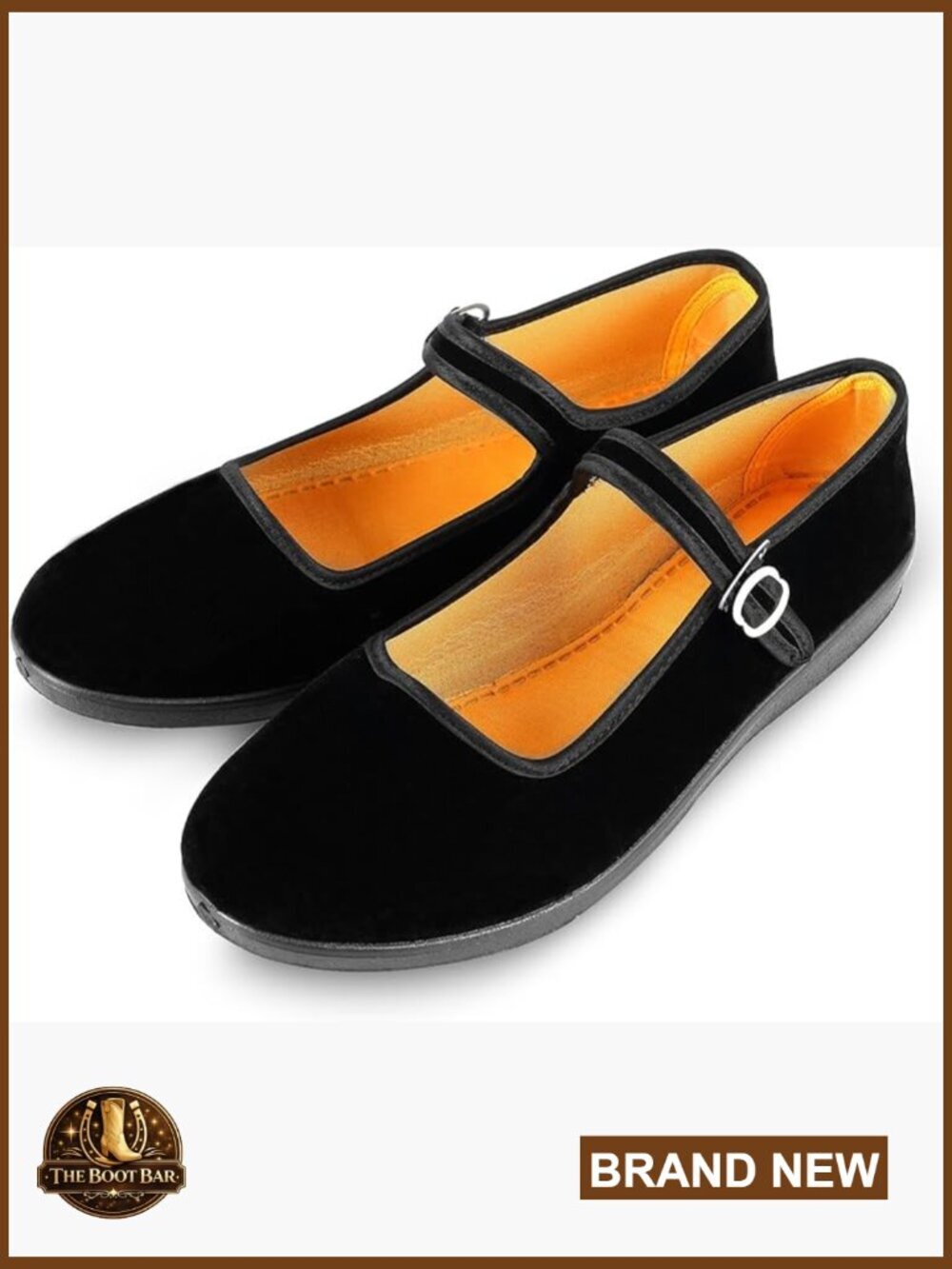 Velvet Mary Jane Flats - Cute Comfortable Dance Yoga Shoes